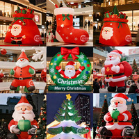 Décorations de Noël exclusives pour fêtes transfrontalières, accessoires de décoration de lieux, ornements suspendus de jardin, gonflables LED en polyester