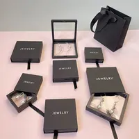Clear PE Film sospensione scatola di imballaggio collana di immagazzinaggio braccialetto anello di lusso personalizzato cassetto di carta scatola di gioielli galleggiante