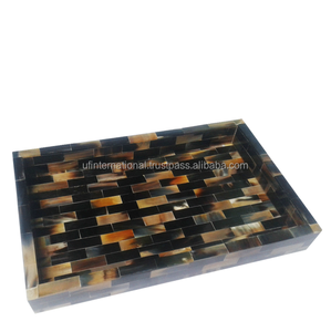 Bandeja de cuerno de búfalo de la mejor calidad para tamaño personalizado y precio barato con 4 piezas diferentes para producto de Venta caliente - Product Image 3