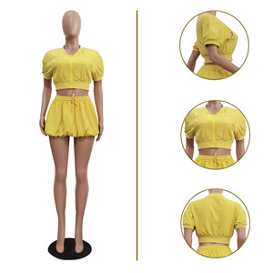 Conjunto de Dos Piezas para Mujer en 5 Colores, Top Corto <span class=keywords><strong>con</strong></span> Cierre y Minifalda, Tallas Grandes, Estilo Casual Deportivo, Tallas S-2XL - Product Image 6