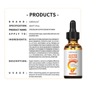 Suero Líquido Super Reparador con Vitamina C, Retinol y Niacinamida, Complejo Antiarrugas y Blanqueador para el Rostro, Reafirmante, Antiarrugas y Antimanchas Oscuras - Product Image 6