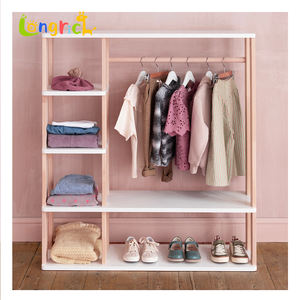 Organizador de Ropa de Madera Inspirado en Montessori, Estante de 5 Niveles para Guardarropa Infantil, Sistema de Armario para Niñas Pequeñas - Product Image 2