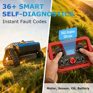 <span class=keywords><strong>Tondeuse</strong></span> à gazon hybride télécommandée VORAN 425cc, moteur à essence 26 pouces, coupe-herbe sur chenilles RC pour vergers et pentes autoroutières - Product Image 5