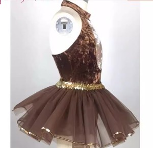 Costume da Scimmietta per Cosplay, Costume per Spettacoli, Tutù da Balletto Marrone per Bambine - Product Image 3