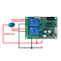 Récepteur sans fil 433Mhz Télécommande AC 85-256V 2CH DIY Relay Module RF EV1527 Learning Code Transmitter Controller