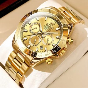Men Mechanical Wristwatch Gold <b>Automatic</b> <b>Chronograph</b> Luxury Fashion Watch 43mm Round Case Sapphire Crystal Dial 6638 - Product Image 1