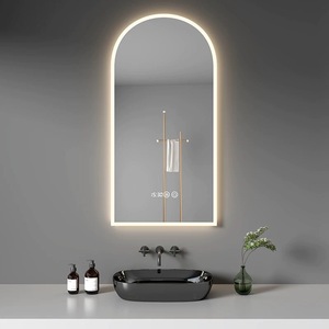 Modern Asymmetrical Irregular LED Wall <strong>Mirror</strong> Touch Switch For Salon Bathroom Living Room Entryway Vanity Hotel Wall Decoration - Product Image 3
