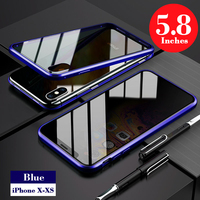 Coque de téléphone portable de luxe, à absorption magnétique, pour iPhone X XR XS MAX