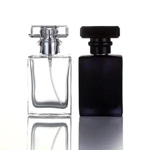 Özel logo buzlu siyah küçük parfüm sprey şişeleri ambalaj cam 20ml parfüm şişesi lüks