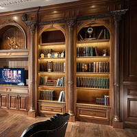Bibliothèque en bois massif moderne sur mesure pour la maison, le bureau et la salle d'étude, bibliothèque antique pour toute la maison, décoration