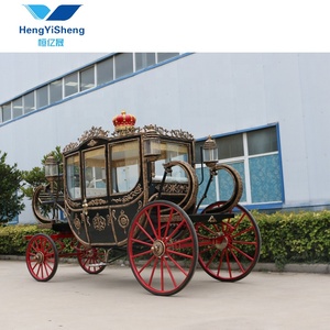 Charrette à chevaux royale de couleur cuivre/ Charrette à chevaux d'exposition entièrement fermée/ Prix d'usine 4 places Chariot électrique sans chevaux - Product Image 2