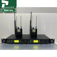 Paulkitson PSM1000 Système de monitoring intra-auriculaire sans fil professionnel UHF 542-578MHz double canal Équipement audio professionnel