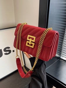 AH Fashion Sacs Designer Tendance en Cuir PU Solide, Sacs à Main Faits Main, <span class=keywords><strong>Petite</strong></span> Pochette à Chaîne Porte-Clés à Rabat pour Femmes, Nouveaux Styles - Product Image 4