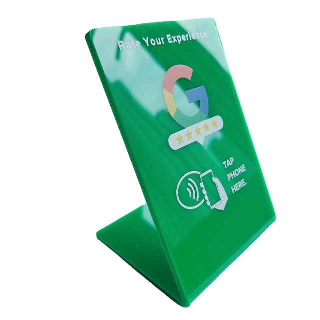 Custom Nfc google Review Stand Acrylic Nfc Table Stand