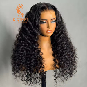 Parrucca in Capelli Umani Vergini Remy Brasiliani con Onde Profonde, Frontale Trasparente HD 13x6, Senza Colla, Densità 200%, <span class=keywords><strong>40</strong></span> <span class=keywords><strong>Pollici</strong></span> - Product Image 2