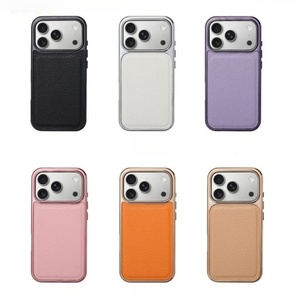 Funda de Teléfono Senyork de Cuero Electrochapado, Simple y Ejecutiva, para iPhone 17air, 16plus, 15, 14, 13, 12, 11, Antihuellas, Protectora - Product Image 6