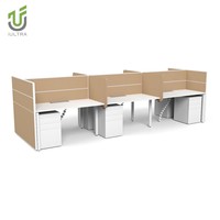 Système de bureaux modulaires ultra-modernes et durables IULTRA 6'x6' (lot de 6) avec garantie de 10 ans pour plusieurs utilisateurs