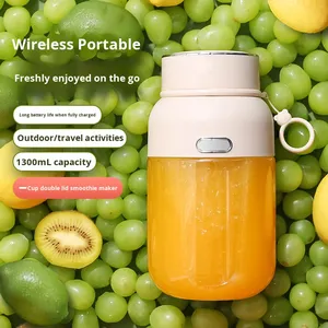 Nouveau design 2026 – Gobelet mixeur portable grande capacité 1300 ml – Blender électrique pour fruits, idéal pour les voyages, le fitness et l'usage domestique - Product Image 2