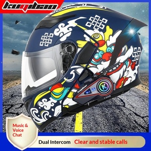 Casque de moto intégral Cool Ride à double visière relevable avec interphone pour communication bidirectionnelle et longue autonomie de la batterie - Product Image 3