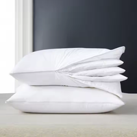 Oreiller de luxe 5 couches en duvet d'oie/canard avec housse en coton, soutien cervical réglable, vente en gros OEM ODM