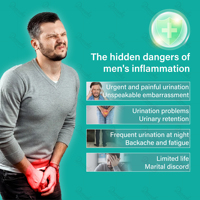 Gels pour la prostate à base de plantes chinoises 100% naturelles, marque privée, pour renforcer la prostate et soulager la fréquence urinaire, l'urgence urinaire et la douleur chez l'homme.