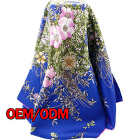 Fabricant chinois, vente en gros/écharpes en soie imprimées sur mesure, prix bas, écharpes en soie à motif floral 90x90
