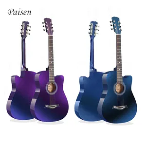 Đàn Paisley Chitarra_Acustica_Guitarra Đàn Guitar Acoustic Dân Gian Cho Người Mới Bắt Đầu 38 Inch Màu Sắc Gỗ Trầm Màu Gradient Bán