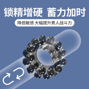 Reusable Male Enhancement Ring Black <b>TPE</b> Cock Ring Set For Couples And Adults Delay Sex Time Stimulate - Product Image 4