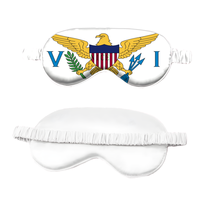 Masque de sommeil portable en soie simulée avec drapeau national personnalisé, idéal pour les voyages d'affaires, les cadeaux et la maison