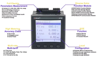 Medidor de Energía Multifunción Acrel APM520 3, Instalación en Panel, Pantalla LCD, RS485 Modbus-RTU Ethernet Opcional, Precisión de 0.5S