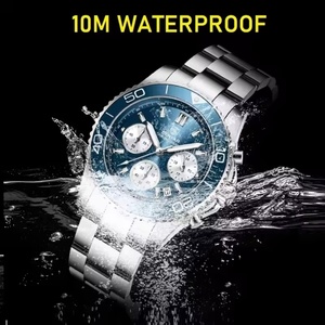 Montre à quartz japonaise pour homme BENYAR S002, chronographe multifonction, cristal saphir, acier inoxydable 316, étanche 100 m - Product Image 5