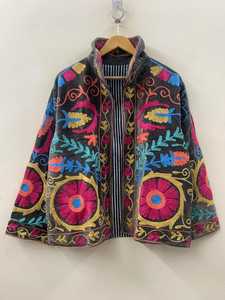 เสื้อแจ็คเก็ตกำมะหยี่ลายสัตว์ปักลายดอกไม้แบบดั้งเดิมสำหรับผู้หญิง บุด้วยผ้าฝ้าย เหมาะสำหรับฤดูหนาว สไตล์โบโฮ สำหรับงานเทศกาล - Product Image 6