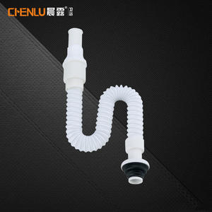 Manguera de desagüe flexible Chenlu blanca de 1 pulgada de diámetro interior para lavabo, baño, fregadero, tipo directo - Product Image 1