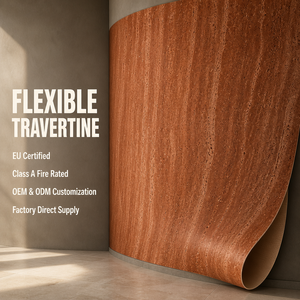 Panneaux muraux en <span class=keywords><strong>travertin</strong></span> texturé, carreaux flexibles, décoration murale extérieure pour hôtel, villa, revêtement mural extérieur, briques - Product Image 1