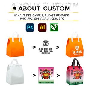 Factory Wholesale Custom Packing Bag with logo Waterproof Insulated Food Delivery Bag Non-woven Takeaway Bags - Product Image 2