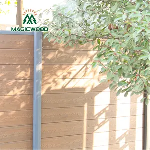 Migliore qualità facile installazione anti marcio frontyard giardino esterno wpc pannello di recinzione composito pannelli di recinzione privacy