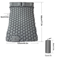 Matelas gonflable Double pour Camping extérieur, 2 personnes, lit de couchage extérieur, ultraléger, pliable, voyage, coussin d'air