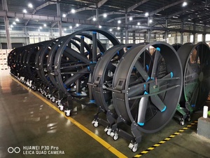 Ventilador Industrial HVLS de Piso, 220V CA, 1.5m/2m, 4 Ruedas, Independiente, para Exteriores, Protección IP55, 300 RPM - Product Image 3