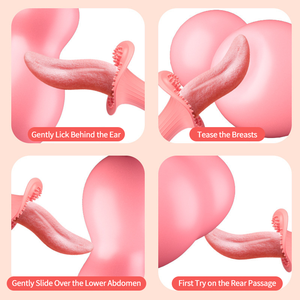 Игрушки для взрослых для пар: клиторальный стимулятор, вибратор-лизун, вибратор для точки G, вибратор-дилдо в форме розы, водонепроницаемый IPX5, 6 скоростей - Product Image 5