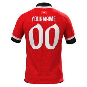 Maillot de football personnalisé 2024 de haute qualité avec logo, nom et numéro imprimés, design de l'équipe nationale de la Tunisie, uniforme de club de football - Product Image 2