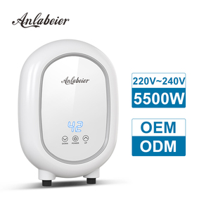 เครื่องทำน้ำอุ่นไฟฟ้าแบบไร้ถัง 5.5kW 220V หน้าจอสัมผัส LED อัจฉริยะ ควบคุมอุณหภูมิคงที่ ช่องจ่ายน้ำคู่ IPX4 สำหรับอาบน้ำ มาตรฐาน CE - Product Image 1