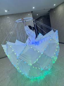 Abito con Fiori LED Luminosi, Costume da Ballo Illuminato per <span class=keywords><strong>Spettacoli</strong></span> e Intrattenimento sul Palco - Product Image 2