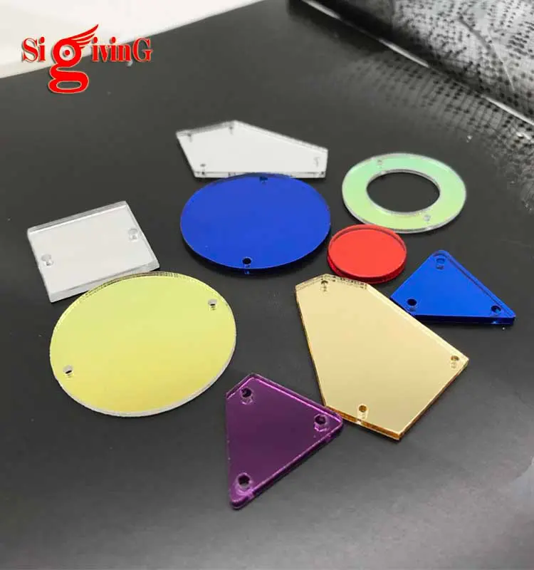 Hot Sell 200pcs/bags Fashion Flat Back Sew on Triangle Acrylic Mirror Sew On Piece DIY Mirrored Rhinestones