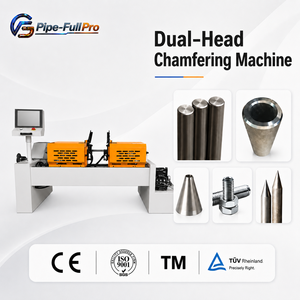 Dual Station Double Head Chamfering <b>Machine</b> with Auto-Feeder for Tent Pole and Umbrella Tube <b>Processing</b> - Product Image 1