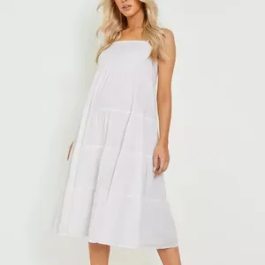 Hot Maternity Premium Linen Tiered Midi Dress pregnant mother dress for pregnant women baby shower dresses for pregnant women