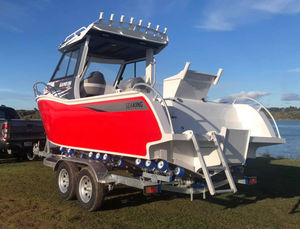 Yacht <span class=keywords><strong>de</strong></span> luxe <span class=keywords><strong>en</strong></span> aluminium soudé <span class=keywords><strong>de</strong></span> 6,25 m (20,5 pi) avec cabine Cuddy et hard-top, idéal pour le sport, les excursions et les loisirs, équipé d'un moteur hors-bord haute vitesse, à vendre. - Product Image 4