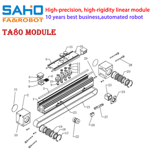TA80 Linear Stage Actuator 176mm Ballscrew Double Optical Axis Bearing Motor Core Components CNC Router Z-axis Linear Module - Product Image 6
