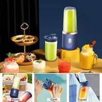400ml Draagbare Fruitpers Extractor Machine Smoothie 6-blads Roestvrijstalen Messen Slimme Mini Huishoudelijke USB Oplaadbare