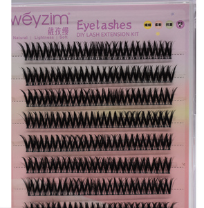 Beginner Friendly DIY High Quality <strong>Eyelash</strong> Extension Kit Home Use Wispy Cluster Lashes Lash <strong>Glue</strong> Remover Tweezers Korean PBT Box - Product Image 4