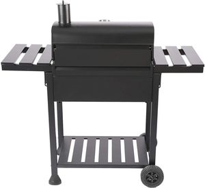 Heavy Duty Powder Coated Barbecue Grill Trolley Smoker with Storage <b>Table</b> for Backyard Charcoal <b>BBQ</b> - Product Image 4